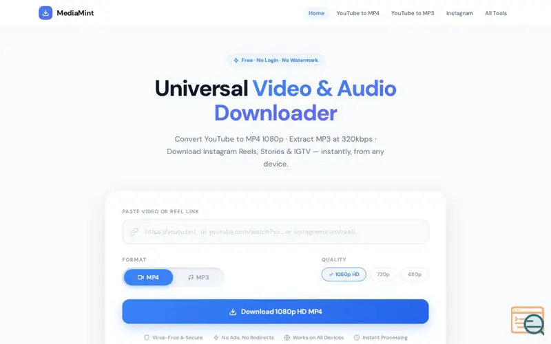 Screenshot of MediaMint