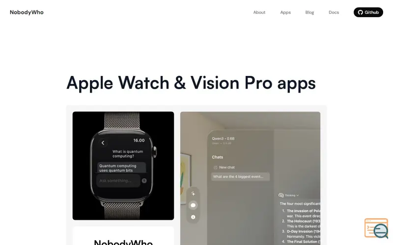 Screenshot of Nobodywho