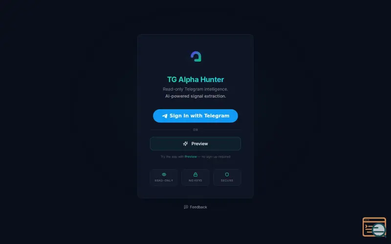 Screenshot of TG Alpha Hunter