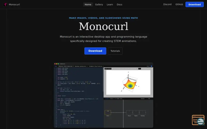 Screenshot of Monocurl