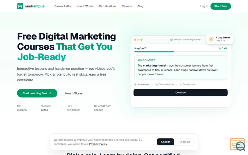 Screenshot of markampus.com