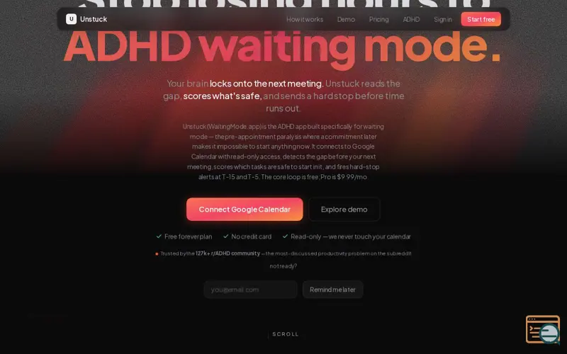 Screenshot of Unstuck