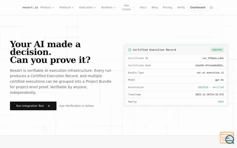 Screenshot of NexArt