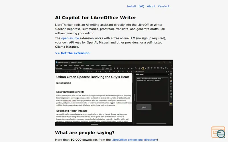 Screenshot of Librethinker