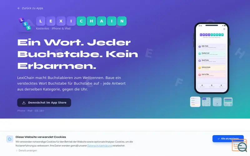 Screenshot of LexiChain