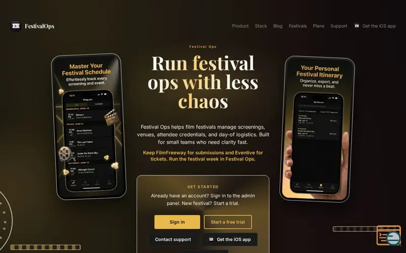 Screenshot of FestivalOps