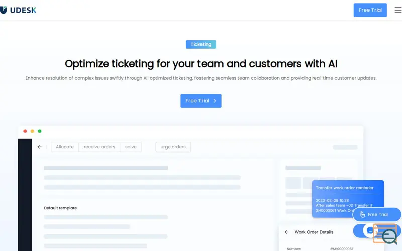 Screenshot of Ticketing