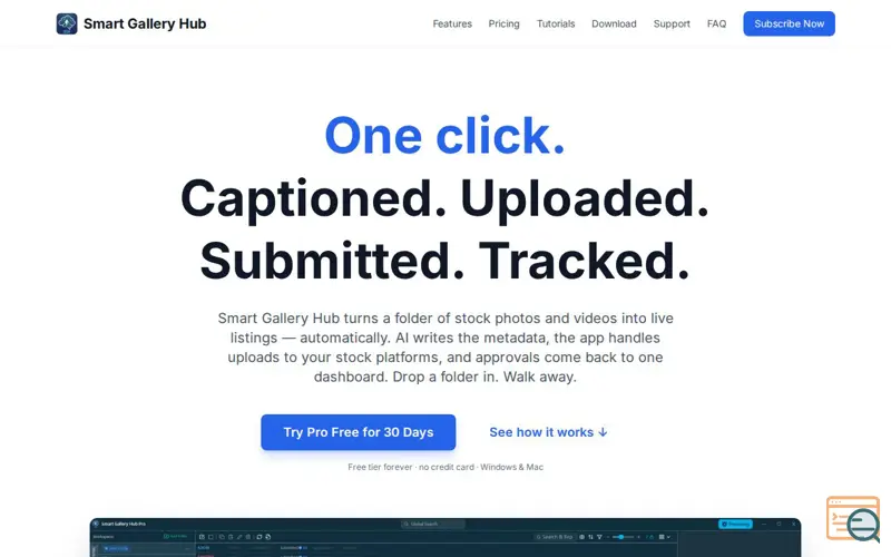 Screenshot of SmartGalleryHub