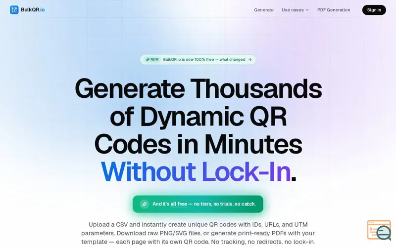 Screenshot of BulkQR.io
