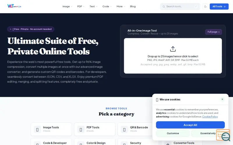 Screenshot of WeLuvTools, a launch using Namecheap DNS