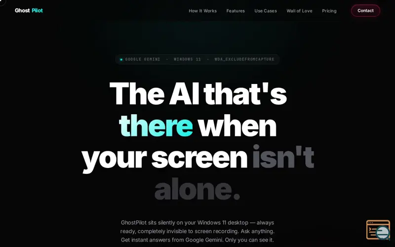 Screenshot of GhostPilot