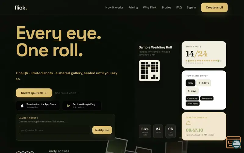 Screenshot of Flick