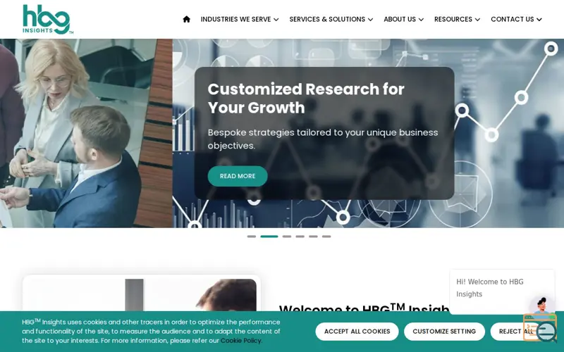 Screenshot of HBG Insights, a launch using Sucuri