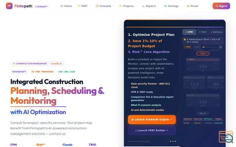 Screenshot of Finitepath