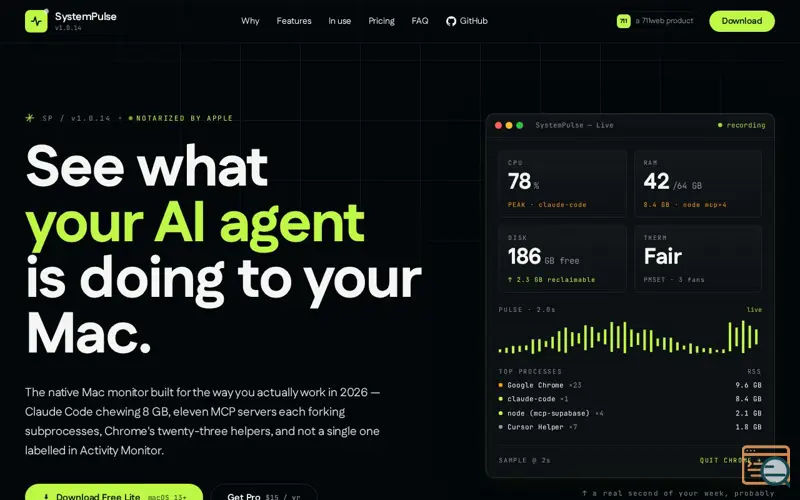 Screenshot of SystemPulse