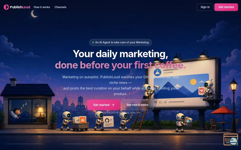 Screenshot of PublishLoud