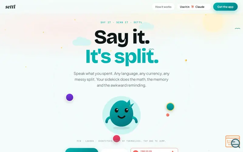 Screenshot of Settl