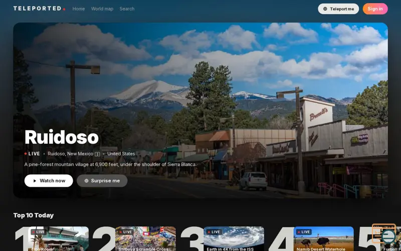 Screenshot of Teleported TV