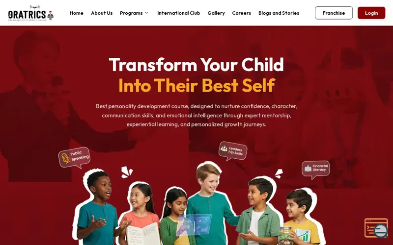 Screenshot of Oratrics Personality Enrichment Program