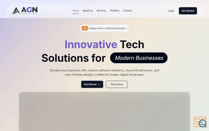 Screenshot of AGN Innovations
