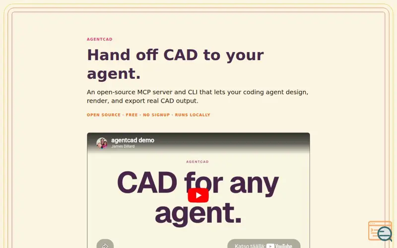 Screenshot of agentcad