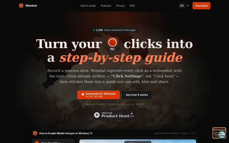 Screenshot of Wombat