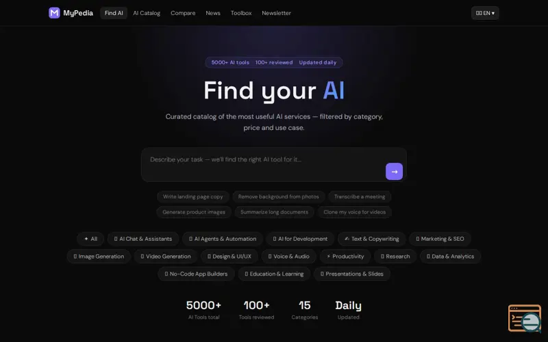 Screenshot of MyPedia