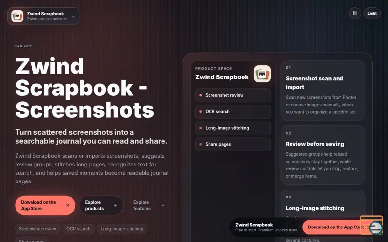 Screenshot of Zwind Scrapbook - Screenshots