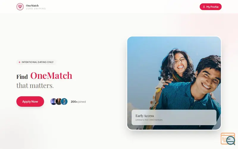 Screenshot of OneMatch