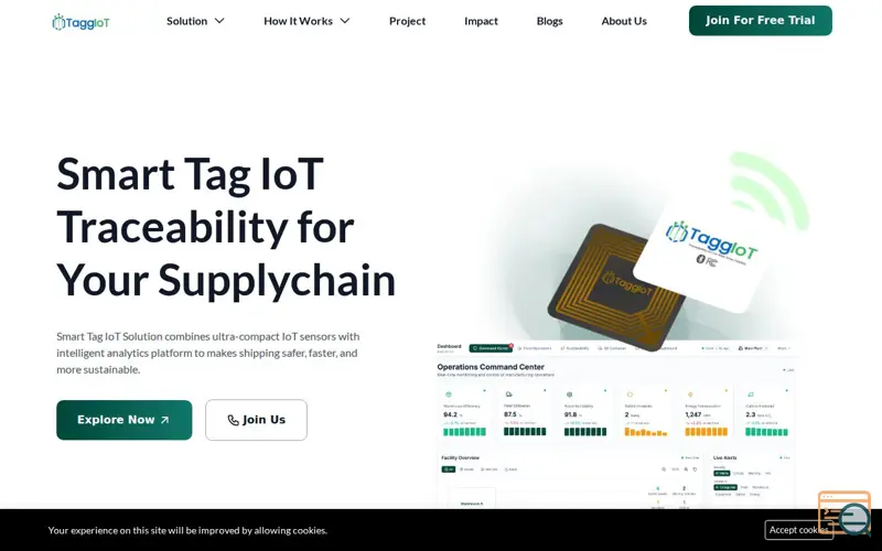 Screenshot of TaggIoT