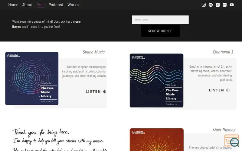 Screenshot of Free music library!