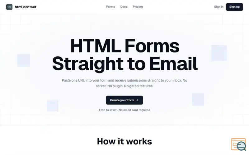Screenshot of html.contact