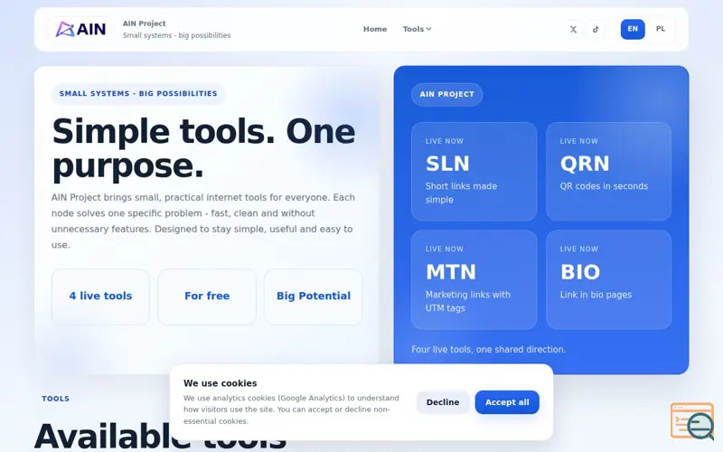 Screenshot of AIN PROJECT