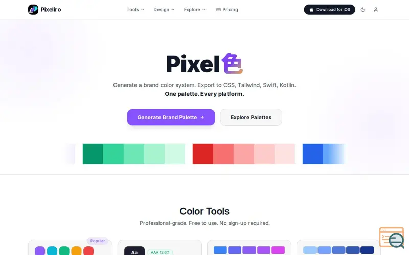 Screenshot of Pixeliro