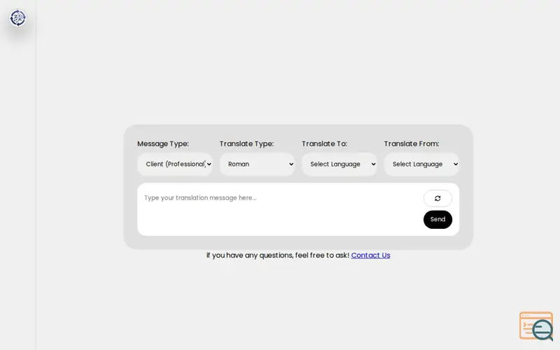 Screenshot of AI Roman Translator