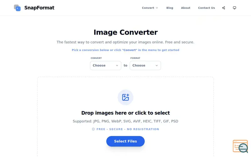 Screenshot of SnapFormat