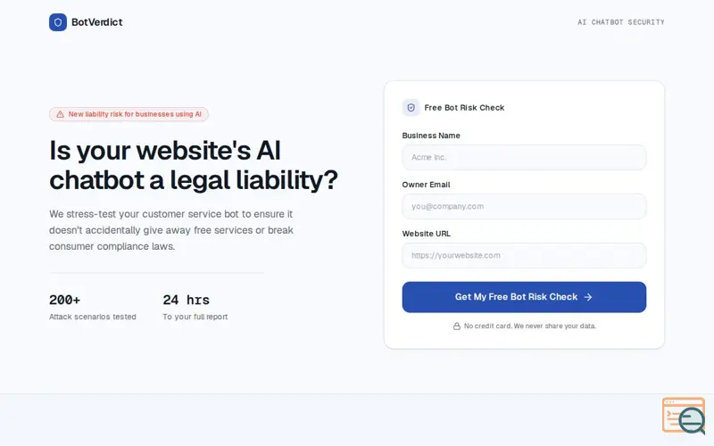 Screenshot of BotVerdict