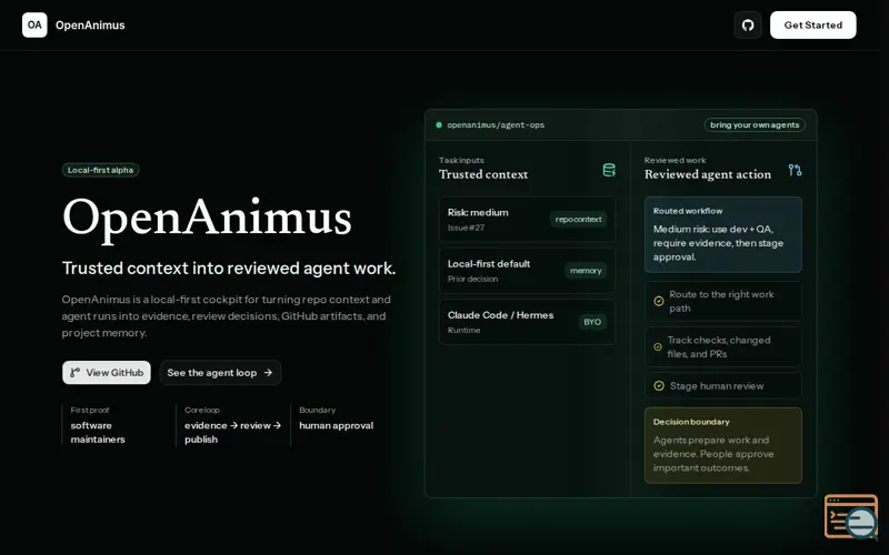 Screenshot of OpenAnimus