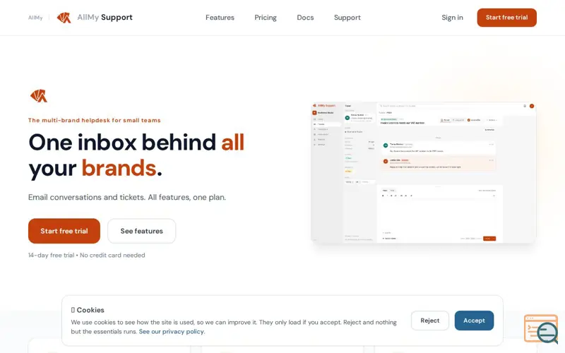 Screenshot of AllMy Support