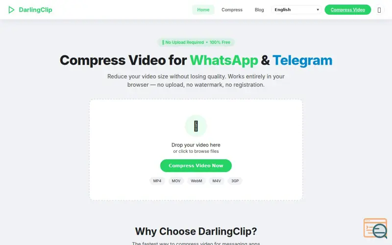 Screenshot of DarlingClip