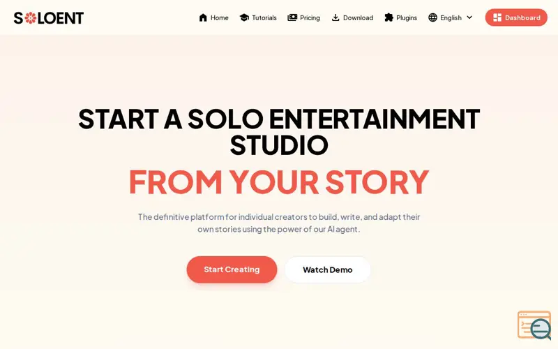 Screenshot of SoloEnt AI