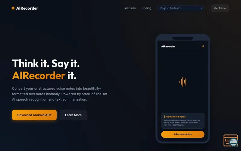 Screenshot of Airecorder