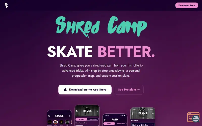 Screenshot of Shred Camp