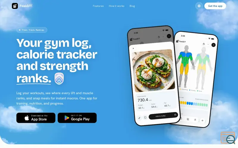 Screenshot of PeakBFF