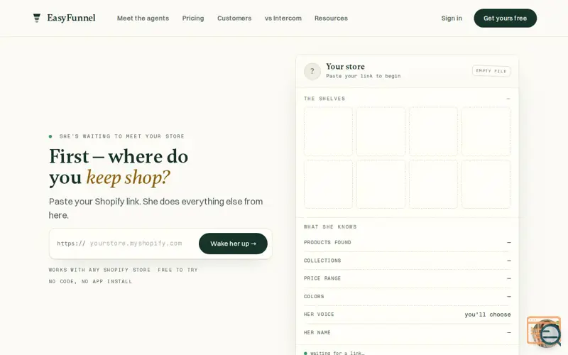 Screenshot of EasyFunnel