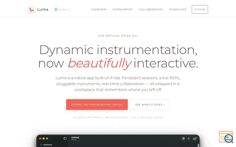 Screenshot of Luma