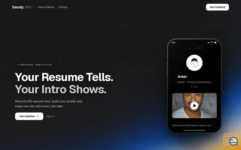 Screenshot of Seenly