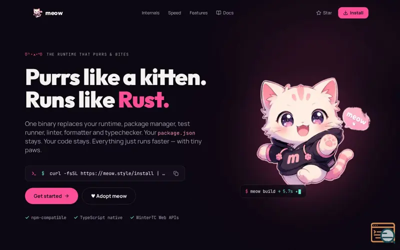Screenshot of Meow