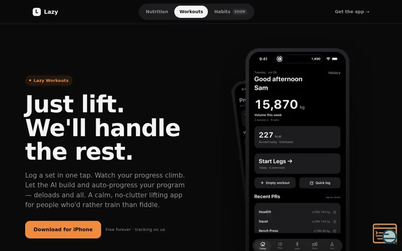 Screenshot of Minimalist: Lazy Nutrition
