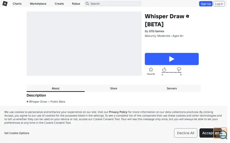 Screenshot of Whisper Draw, a launch using Cedexis Radar